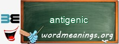 WordMeaning blackboard for antigenic